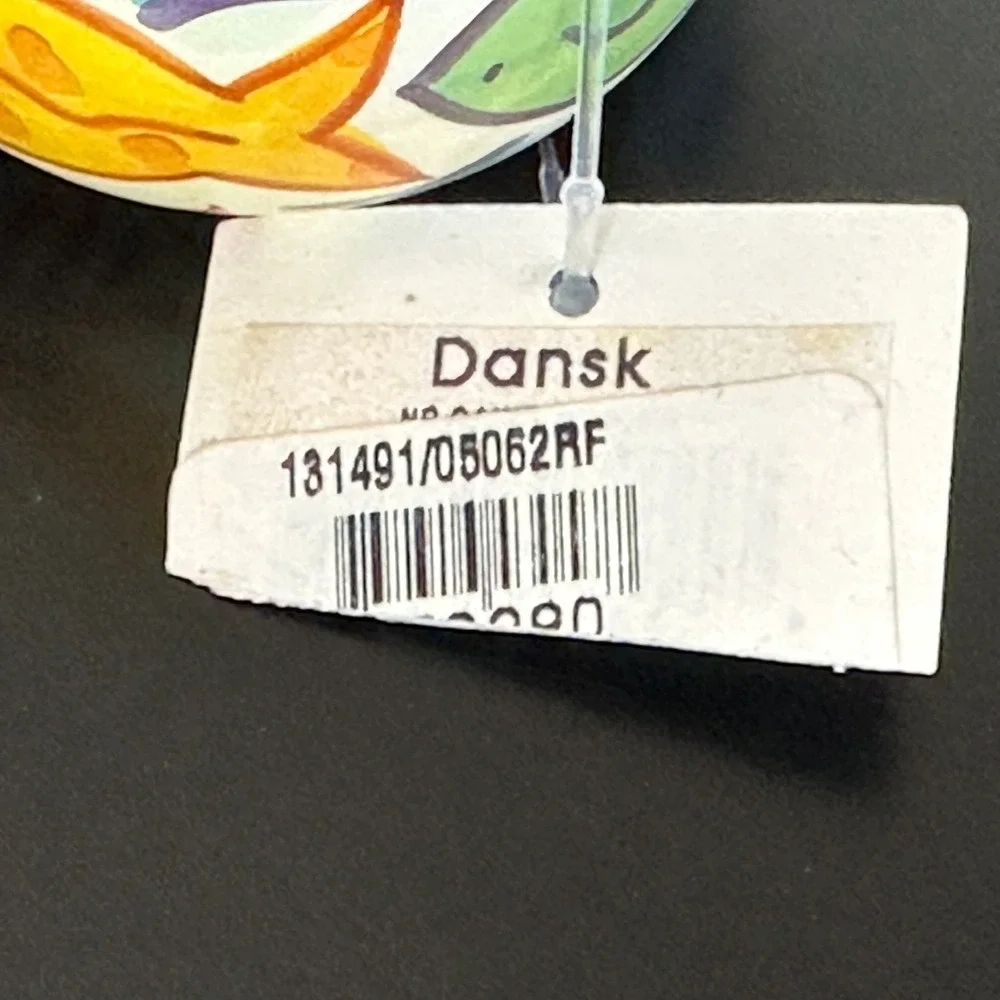 6X Dansk Napkin Rings Fish Tropical Colorful Wood or Resin Painted NEW NWT